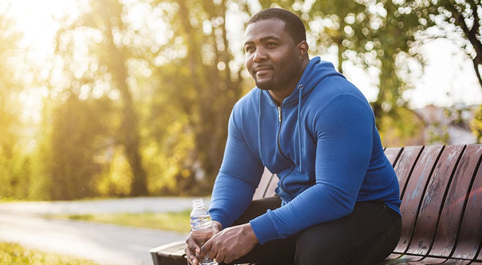 man outside after starting GLP-1 medication in Deerfield, IL